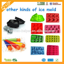 Os mais vendidos DIY caseiro Cute Ice Cube Bandeja Silicone Popsicle Moldes Silicone Industrial Popsicle Moldes